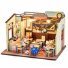 CRESYMME Dollhouse Miniature Kit Wooden 3D Puzzle DIY Handmade for Adults (After School Memories)