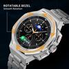 Металлическая рамка Мод-комплект Корпус для Samsung Galaxy Watch 8 40 мм 44 мм Стальной и резиновый ремешок Чехол для Galaxy Watch 8 Classic 46 мм Комплект для переделки