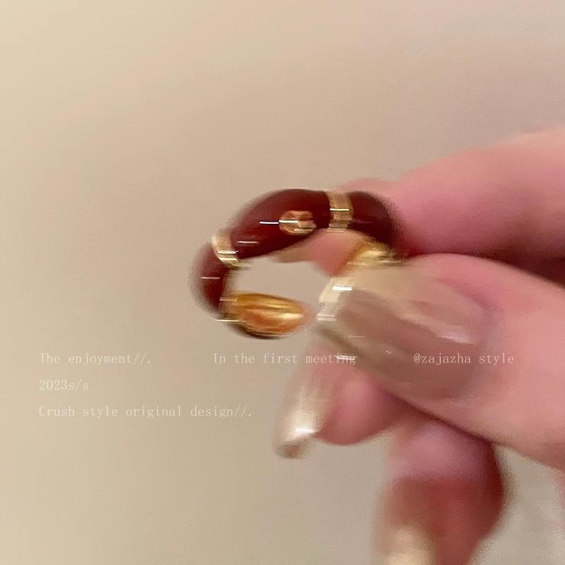 Комплект колец Love с корейским цирконием — роскошные простые кольца для универсального стиля