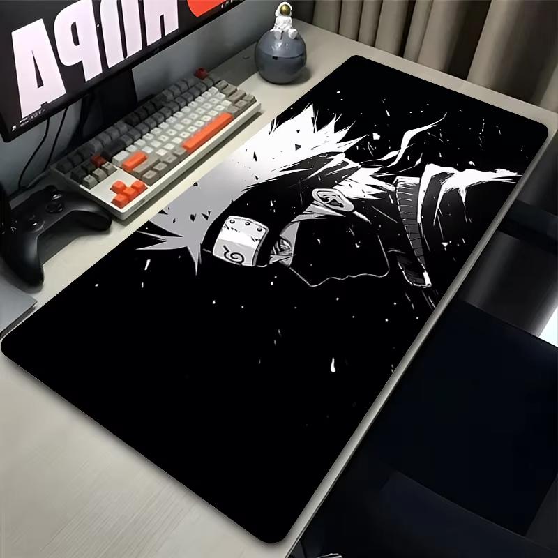 Japan Hot Anime Mouse Pad Laptop Black and White Manga Keyboard Rug PC NnarutoS Cool Kkakashi Gaming Mousepad Hatake Desk Mat