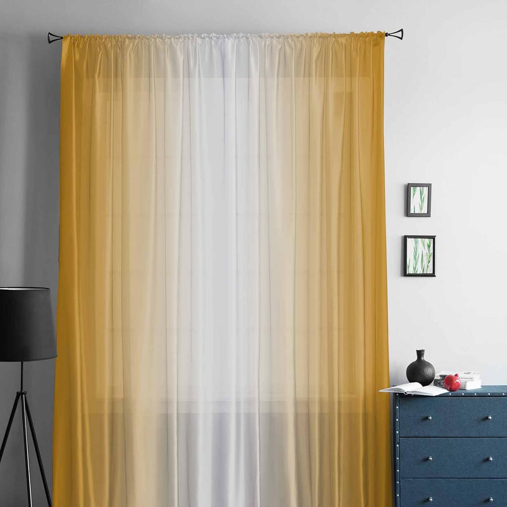 Оранжево-белые градиентные минималистичные оконные тюлевые шторы для гостиной, спальни, отеля, роскошное украшение, прозрачные шторы