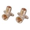 Упаковка из 2 латунных настенных распределителей DN15 с резьбовым фитингом 90 градусов с внутренней и наружной резьбой 1/2 дюйма для водопровода