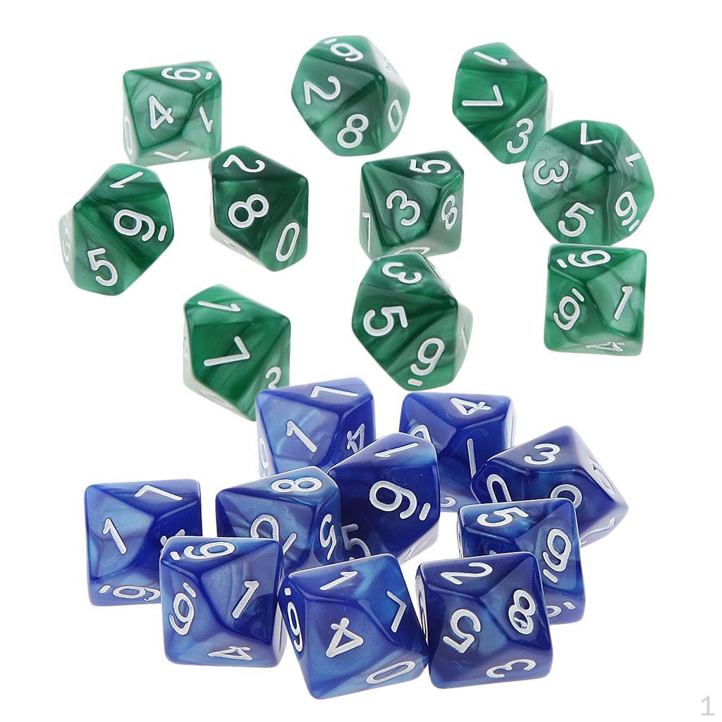 10 Штук Акриловых D10 Игровых Костей Для Настольных Игр