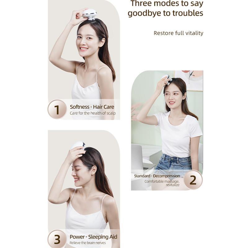 Электрический массажер для головы Scalphero, беспроводной массаж головы, терапия красным светом, водонепроницаемый массажер для тела, плеч, шеи, здравоохранение