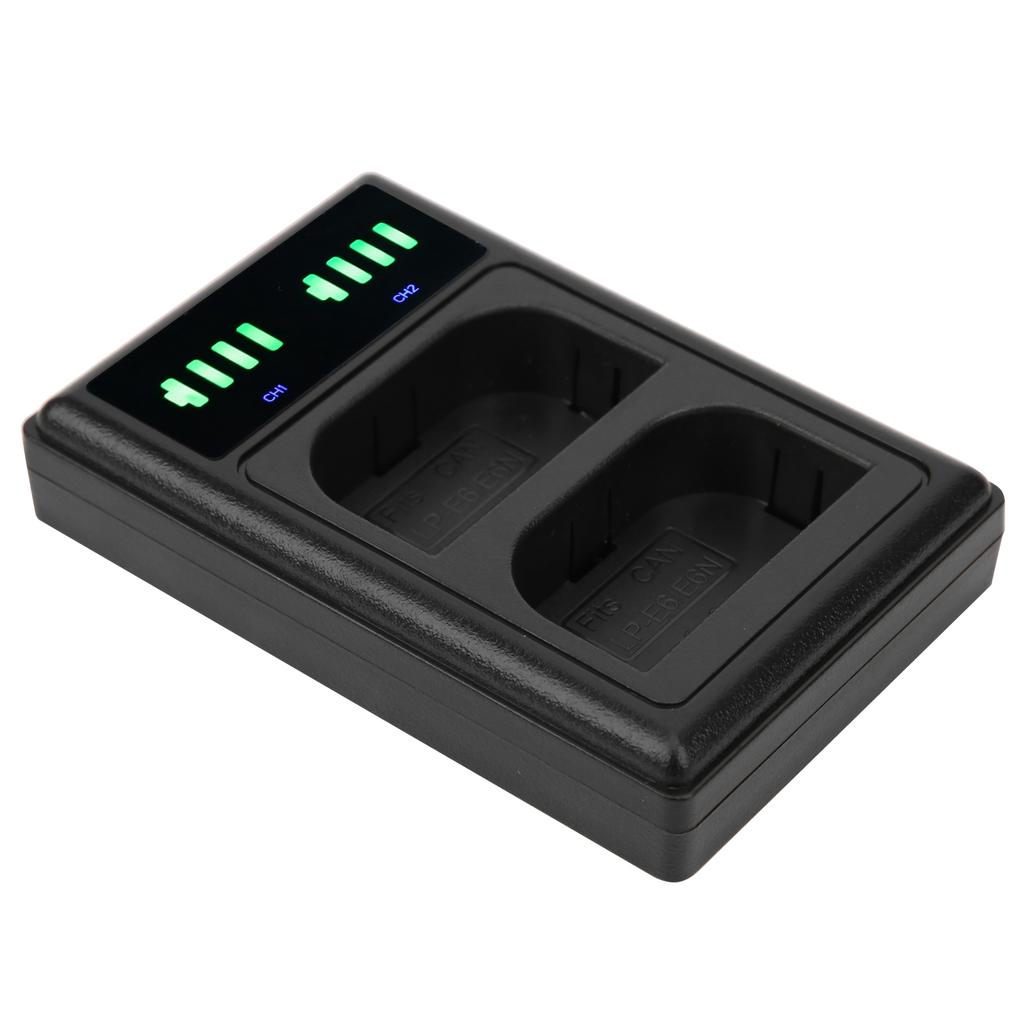 Micro TypeC Dual Port Camera Dual Display Dual Dock Charger for LPE6 E6N Camera Battery