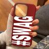 SWAG Чехол для телефона с узором "Личи" и буквами для iPhone 17 16 15 Pro Max 14 Plus 13 12 11 7 8 XS X XR 16E 17 Air Ударопрочный Мягкий Чехол