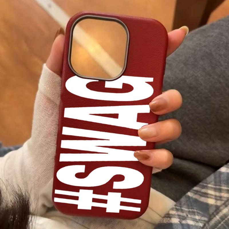 SWAG Чехол для телефона с узором "Личи" и буквами для iPhone 17 16 15 Pro Max 14 Plus 13 12 11 7 8 XS X XR 16E 17 Air Ударопрочный Мягкий Чехол