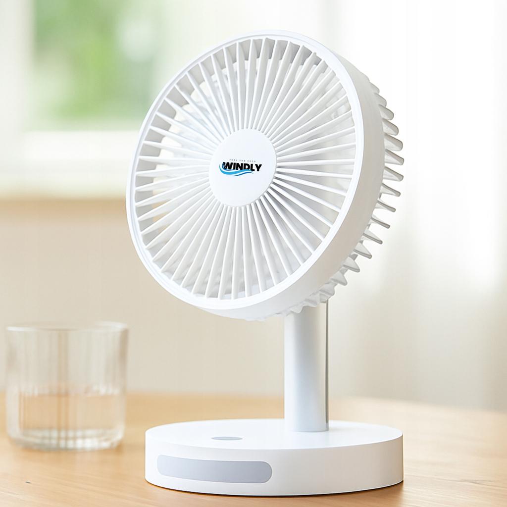 Fan Desk Fan Standing Adjustable Office Powerful 3600 Mah