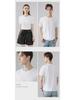 Мужская облегающая белая футболка Supima Cotton с короткими рукавами, круглым вырезом, легкая летняя модель