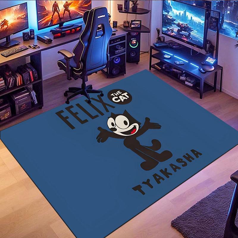 Felix the Cat pattern rug, suitable for living room, bedroom, game room, computer room and home décor.