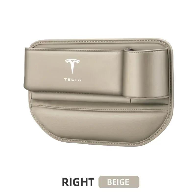 Car Sticker Tesla Car Seat Gap Slot Storage Box Auto Accessories For Tesla Model 3 2021 S X Y Style Roadster Invader Coil Mod WY