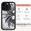 Серебряный Паук Черный Чехол для iPhone 15/16/17 Pro Max