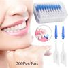 Межзубные силиконовые щетки 200 шт. Зубочистки Щетка между зубами с резьбой Инструменты для чистки полости рта