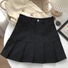 Fashion Pleated Skirt Women Y2k Harajuku White Pencil Skirt Uniforms Safety Pants Summer Solid Color Casual Mini Kawaii Skirt