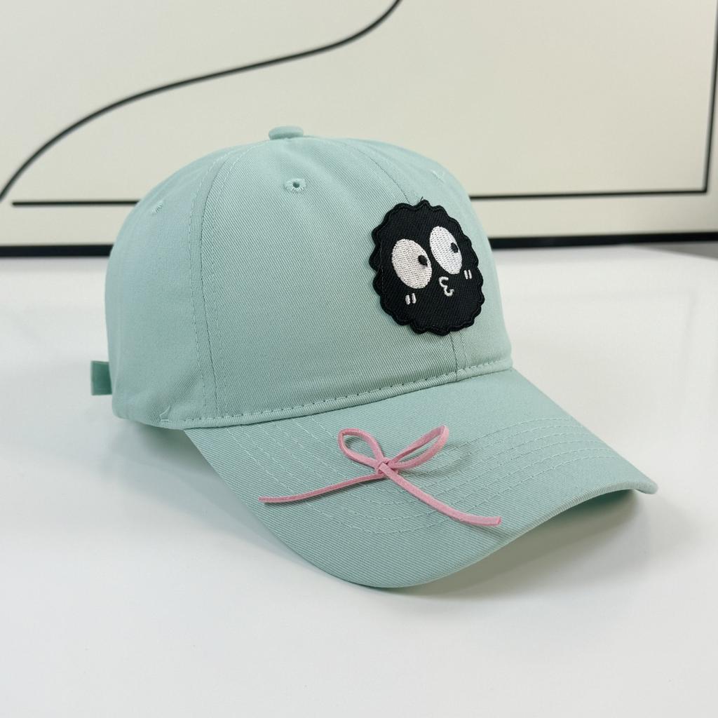 Embroidered Love Girl Baseball Cap Casual and Versatile Cute Face Showing Small Soft Top Baseball Cap Curved Brim