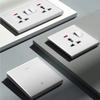 Universal Tempered Glass 20W Quick Charge USB Type-c Wall Dual 3pin Socket panel,UK 13A Wall 220V 2Way Light Switch Power Outlet