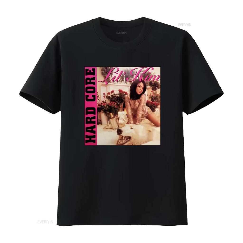 Lil Kim Hard Core Album Cover T Shirt Tour Retro L vintage Washed fashion Breathable Unisex Versatile Slightly Soft Stylish