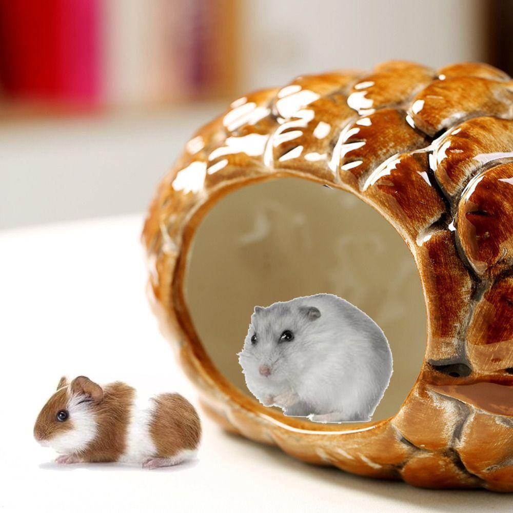 Cute Pet Hiding House Cooling Hamster Bed Hamster Nest Storage Organizer