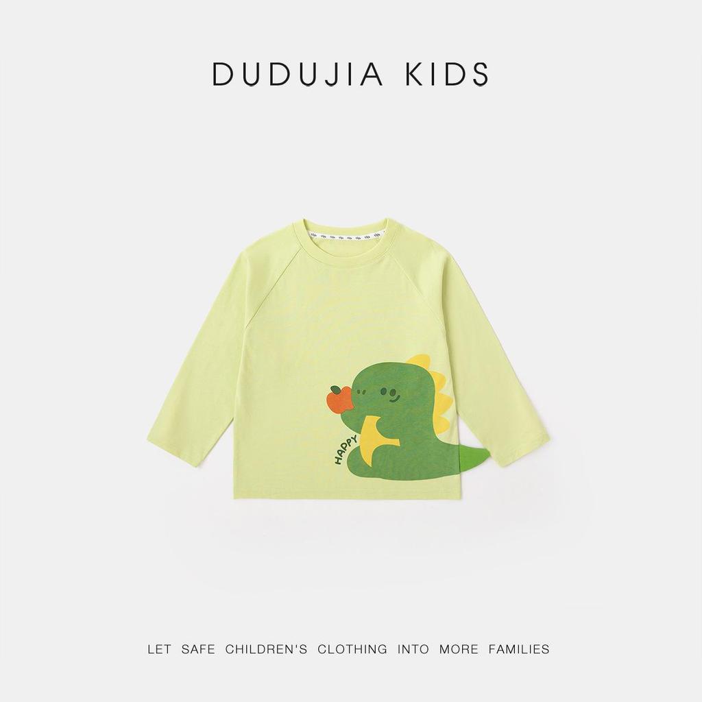 Dudu Family Хлопковая детская футболка с длинным рукавом для мальчиков и девочек - Весенний топ