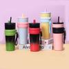 316 Stainless Steel Thermos Cup Portable Big Mac Straw Coffee Cup Bingba Car Cup