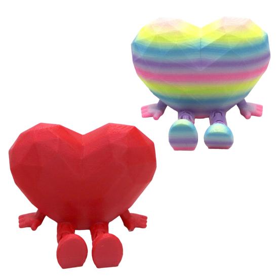 Набор из 2 фигурок-сердечек для стола, интерактивные подвижные ноги и руки, украшение, уникальный символ любви, украшение, декор для офиса и дома, подарок