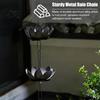 Heavy Duty Rain Chain Outdoor Lotus Metal Garden Hanging Easy to Hang Catcher Cups Outside Gutters Downspouts Replacement Decorative Iron