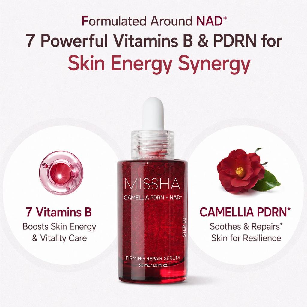 MISSHA Укрепляющая восстанавливающая сыворотка с PDRN и NAD+ 30 мл  (3 варианта)