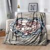 3D Fashion Wave Pebble Starfish Cartoon Flannel Blanket Sofa Bed Bedroom Warm Portable Exquisite Extra Large Warm Blanket Gift