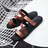 Fashion Casual Flat Bottom Men's Slippers Summer Outdoor Beach Sandals Simple Design Plastic Up Rubber Sole Comfortable Adult Footwear