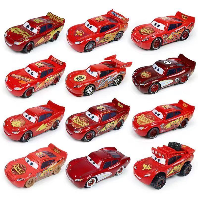 Cars Pixar Cars Toy Lightning McQueen Jackson Storm Mater Sally Sheriff 1:55 Diecast Model Car Collection Toy Birthday Gift