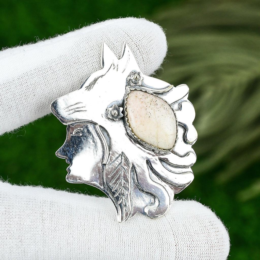 Натуральный камень сколецит индийские украшения кулон из серебра 925 пробы для девочек