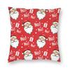 Christmas New Year Pillowcase Printing Polyester Cushion Cover Gift Santa Pillow Case Cover Home Zipper 18''