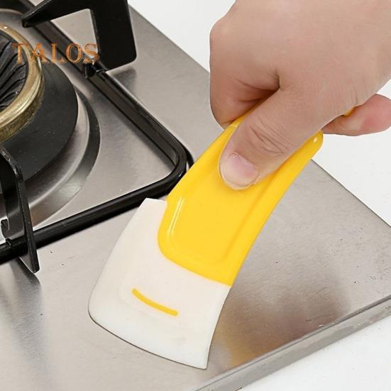 Силиконовый скребок для очистки дна кастрюли, устойчивый к высоким температурам, антипригарный скребок для очистки сковороды, масляная лопатка