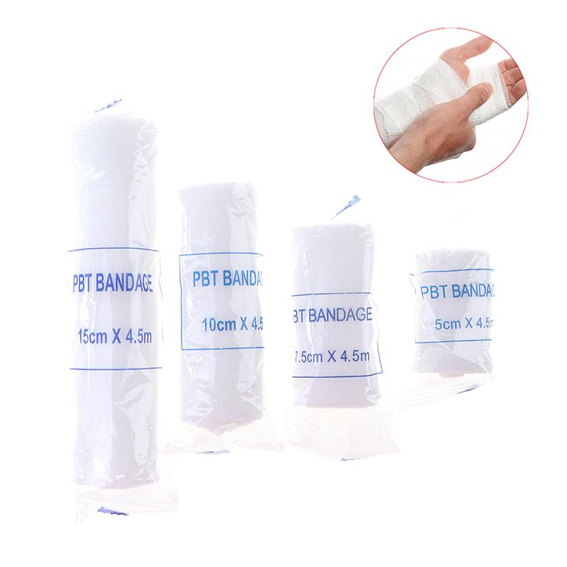 4 хлопчатобумажных эластичных бинта для неотложной медицинской помощи.