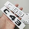 3D ABS Car Letters C43 C63 Logo Rear Trunk Badge Emblem Decals For Mercedes Benz AMG C43 C63 W205 W206 Car Sticker Accessories
