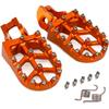 Motorcycle Footpegs Foot Peg Rest Pedals CNC for Dirt Bike 85-450 SX SXF EXC EXCF XC XCF 2016-2023 EC300 EC250F EC350F 21-23 Dirt Bike Orange