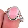 Natural Pink Opal Gemstone 925 Solid Sterling Silver Jewelry Ring Size 9.5 J4Q45