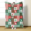 Warm Christmas Winter Blanket Green and Red Flannel Bedding Blankets Bedspreads Cover Knee Blankets Decor Sofa Christmas Gifts