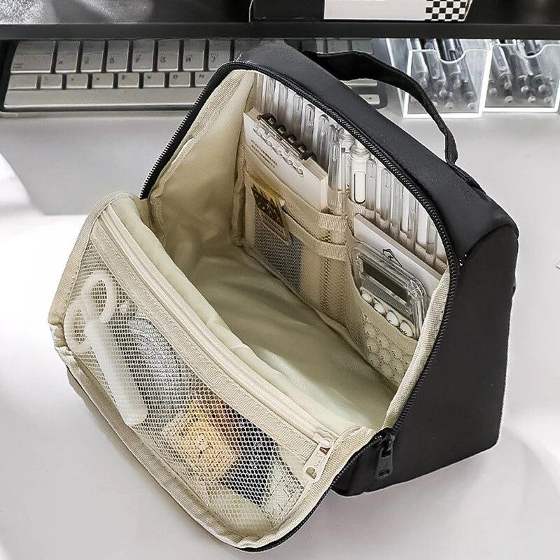 9-слойный пенал большой емкости красивый холщовый многофункциональный пенал школьные принадлежности и канцелярские принадлежности