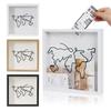 Adventure Archive Box Travel Shadow Box with Slot Money Saving Box Frame with Wood Hanging Memory Boxes for Photo Movie Concert