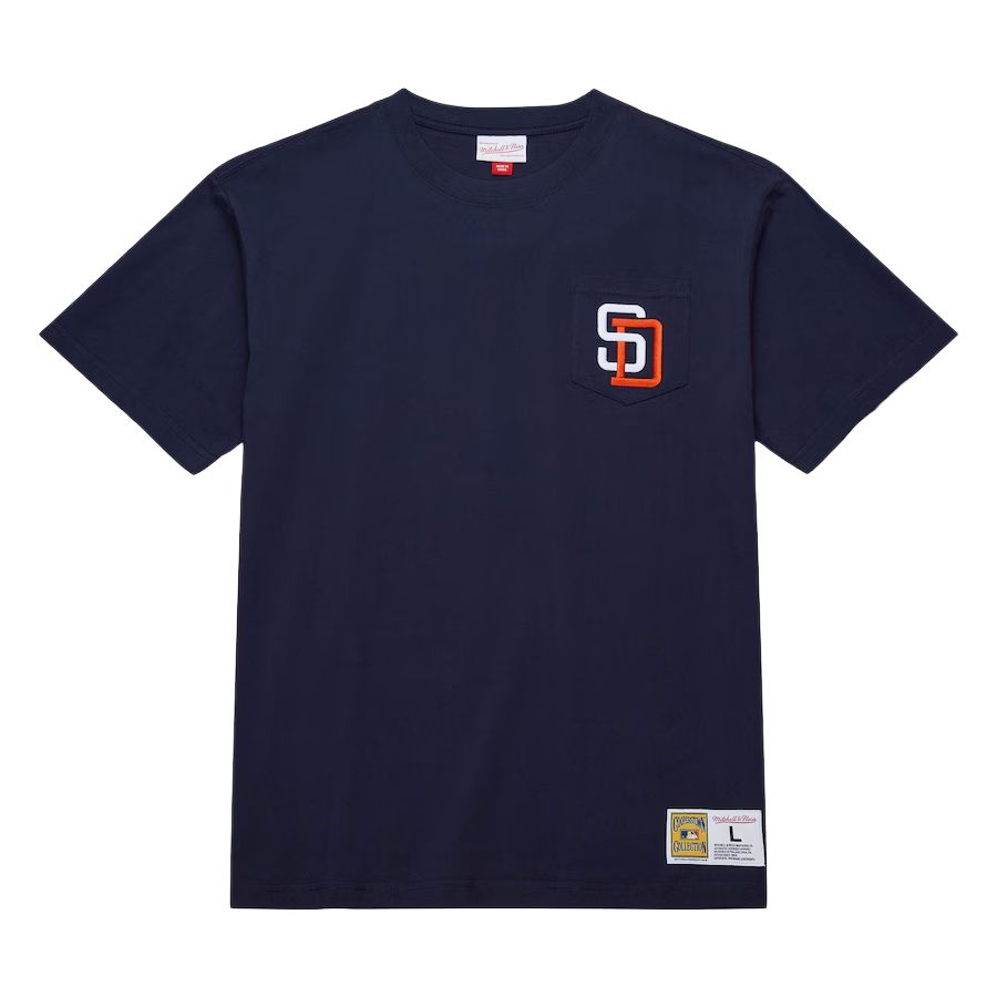 Mitchell & Ness x MLB Футболка SAN DIEGO PADRES Мужская Морской Синий TCRW6277-SDPYYPPPNAVY