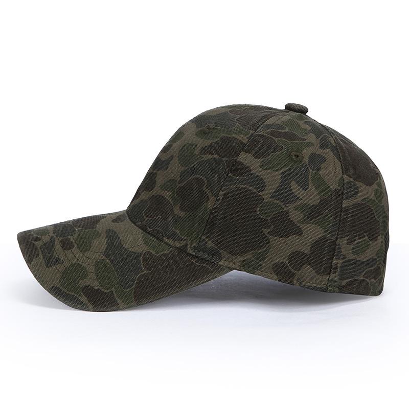 Vintage Camo Baseball Cap, Adjustable Distressed Dad Hat, Outdoor Hunting Sun Hat for Men Women