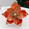 21cm Fake Christmas Flowers Sequin 3D Simulation Magnolia  Wedding Party Decoration