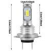 2PCS/Set H7 LED Headlight Replace Hi/Low Kit Bulbs Beam 6000K Headlamp Car Fog Bulbs H7 LED Headlight Car Front Lights for Cars