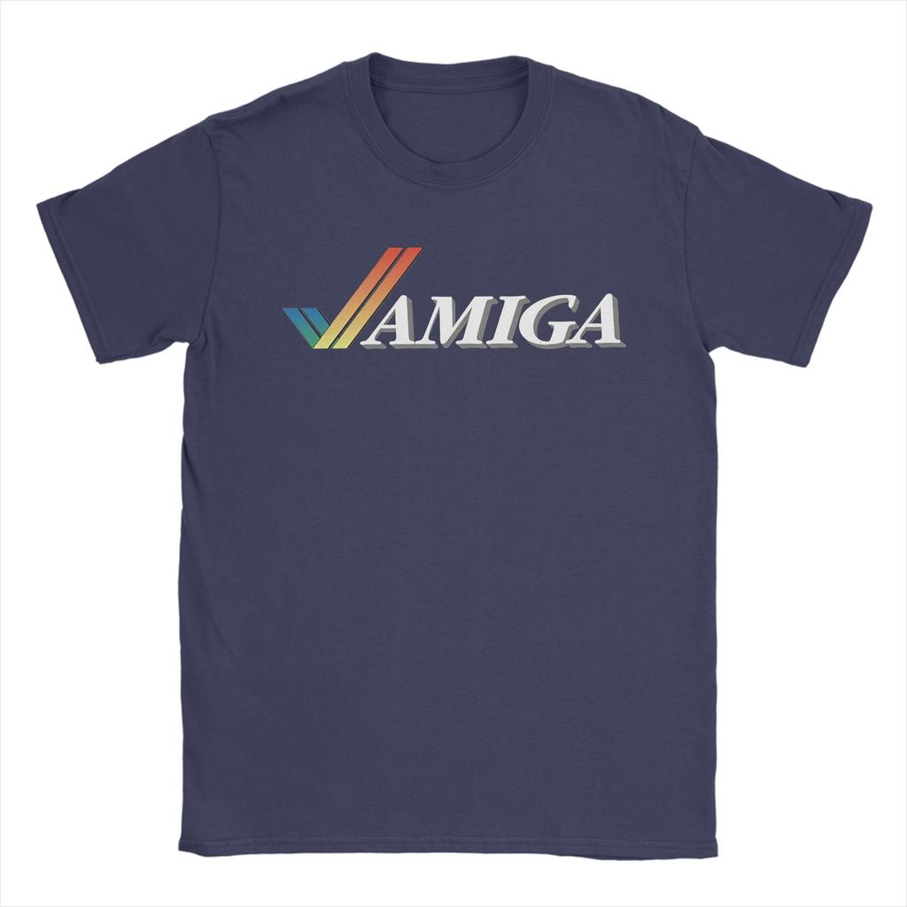 Унисекс футболки Commodore Amiga Логотип Повседневная хлопковая футболка с коротким рукавом Круглый вырез Топы С графическим принтом