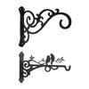 Garden Iron Hook Bracket Bird Pattern Metal Wall Mounted Flower Pot Basket for Outdoor Indoor Hanging Plant Supplies