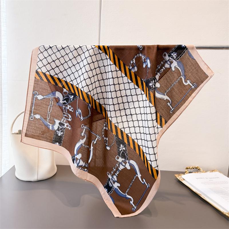 Горошек Стиль Елочка Узор Хлопок И Лен Маленький Квадратный Шарф Шелковый Шарф Имитация Бархата Головной Платок Шаль Шарф для Защиты от Солнца Женский Шарф