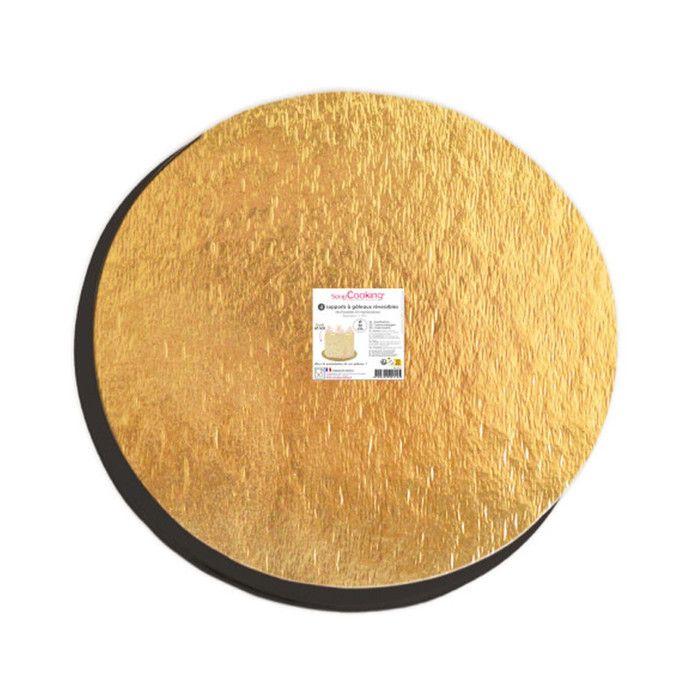 4 Gold and Black Cake Stands - 30 Cm