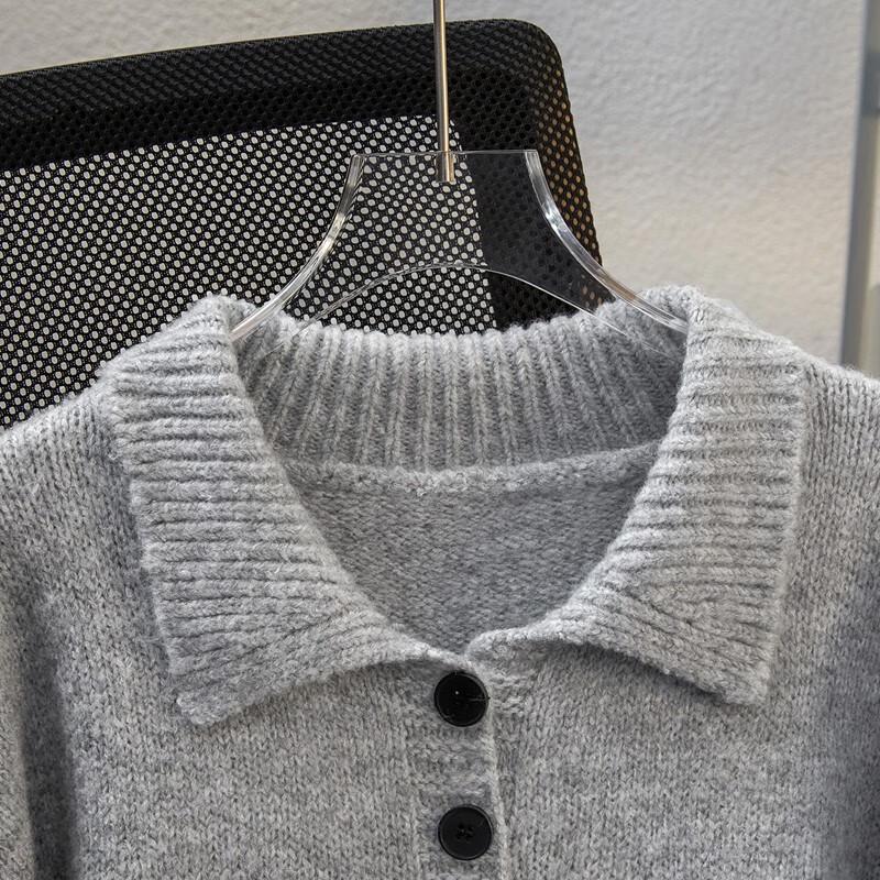 Women's Cartoon Lapel Long Sleeve Knit Pullover