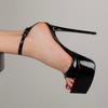 Women's Black Sandals Platform Summer Shoes 2025 Sexy High Heels Luxury Strap Party Dance Fetish Stripper Shoes Ladies Big Size
